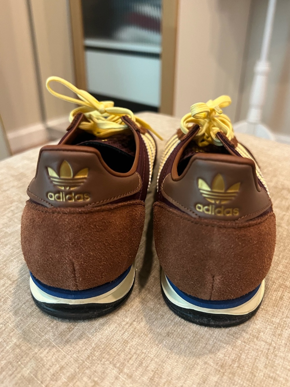 Adidas - Women's SL 72 OG - Maroon/Almost yellow/Preloved brown - size 6.5 - Picture 8 of 11